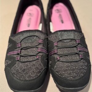 Athletic Works Comfort-Fit Memory Foam Slip-On Sneakers Size 8W